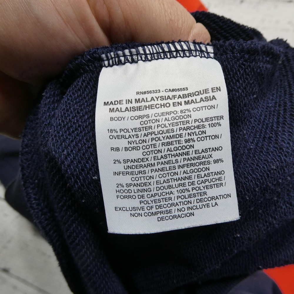 Nike SB Hoodie Mens Large Orange Navy Pullover Anorak Skateboarding Colorblock - Picture 13 of 14